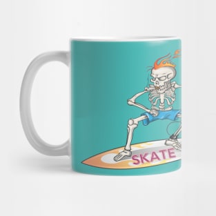 how to ride a skateboard, skateboard skeletons Mug